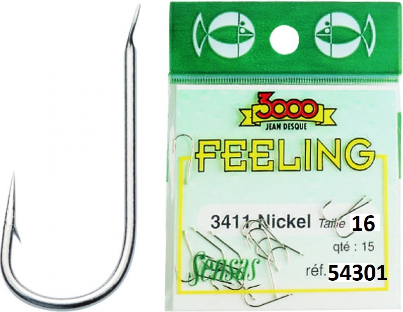 HACZYKI SENSAS 3411 NICKEL N°16 54301