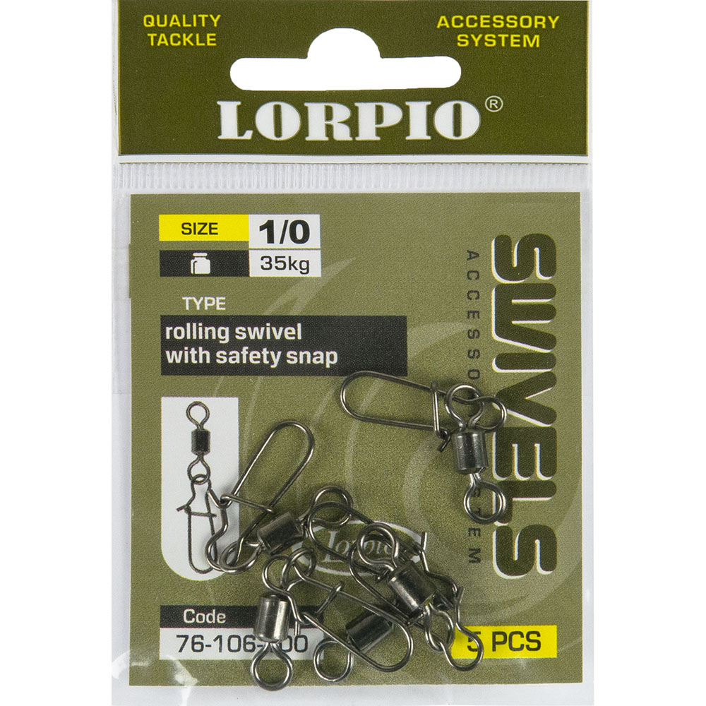 Krętlik z agrafką Rolling with Safety 1/0 35kg