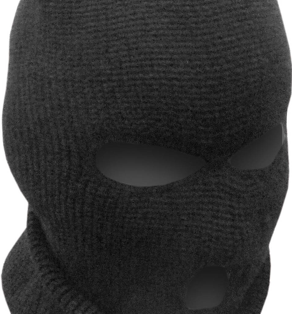 Czapka kominiarka York 3 otwory czarna